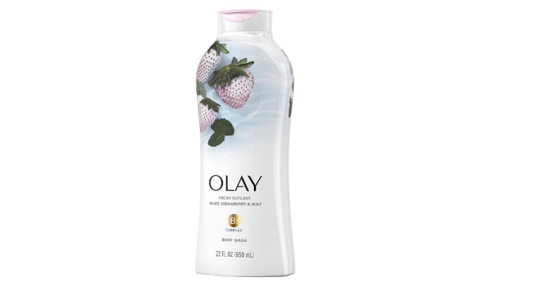 Sữa tắm Olay Strawberry & Mint - Giá tham khảo: 139.000 vnđ/ chai dung tích 650ml