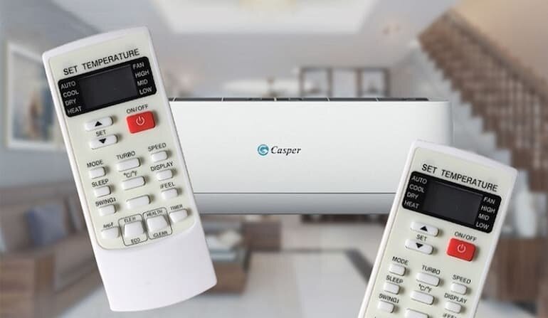 Điều hòa Casper không hiện nhiệt độ trên remote