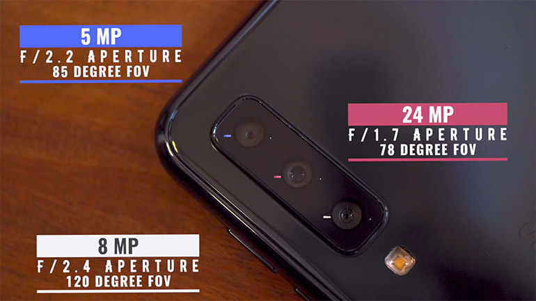 Trên tay điện thoại Samsung Galaxy A7 2018 với 3 camera phía sau, cấu hình ổn 