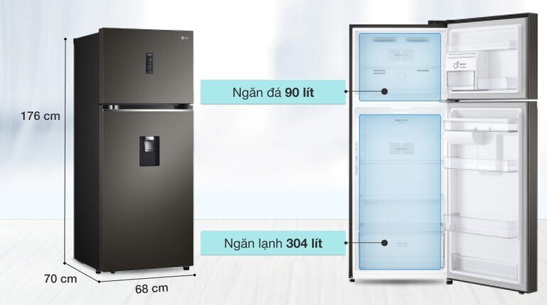 Tủ lạnh LG Inverter GN-D392BLA được nhiều người lựa chọn vì nhiều công nghệ hiện đại