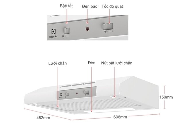 Hướng dẫn cách vệ sinh lưới lọc máy hút mùi Electrolux eft7041w đúng cách