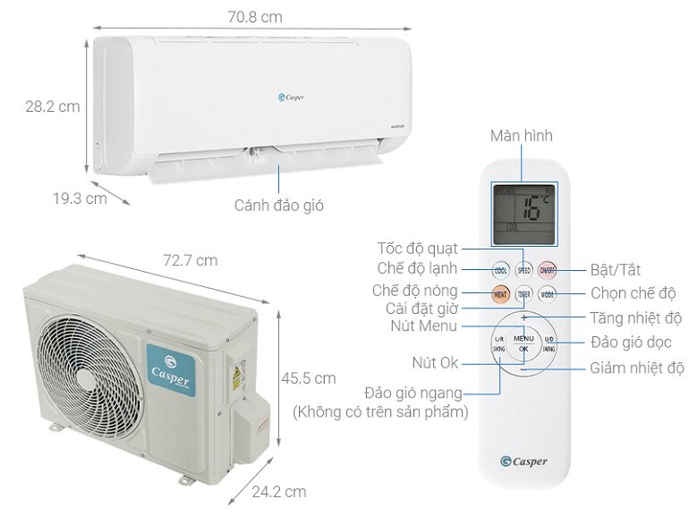 điều hòa Casper TC-09IS35 tiết kiệm điện không