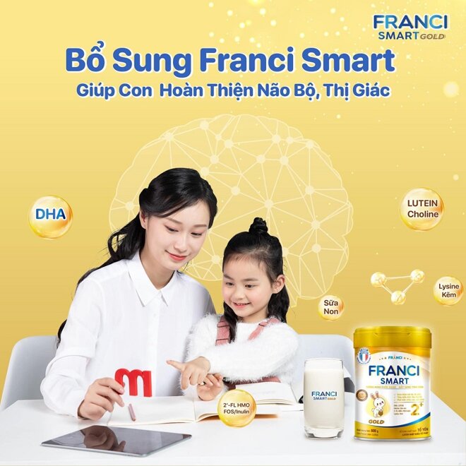 Franci Smart Gold - Dinh dưỡng khởi đầu giúp trẻ thông minh vượt trội