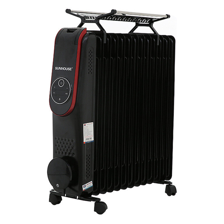 Máy sưởi dầu Sunhouse 13 lá SHD7085 đen (có giá phơi)