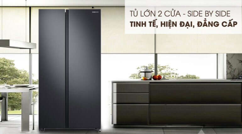 Tủ lạnh Samsung Side by Side 647 lít RS62R5001B4/SV màu đen - Giá tham khảo khoảng 20 triệu vnđ