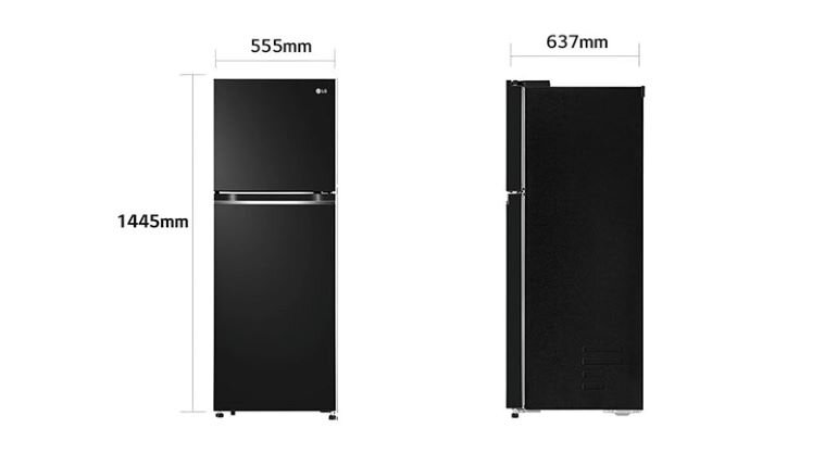 tủ lạnh LG Inverter 2 cánh 235 Lít GV-B212WB ngăn đá trên