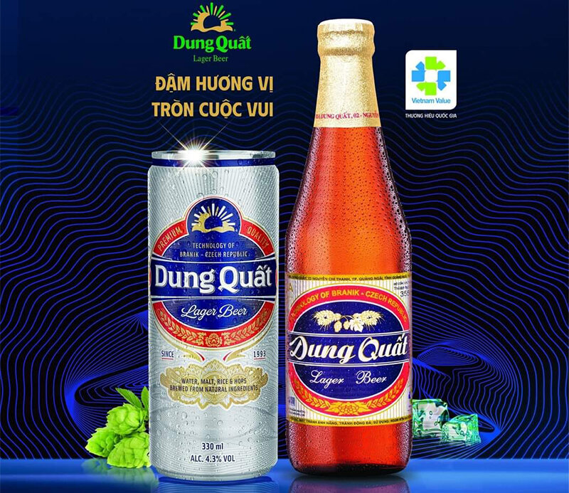 Bia Lager Dung Quất (Ảnh: Qns)