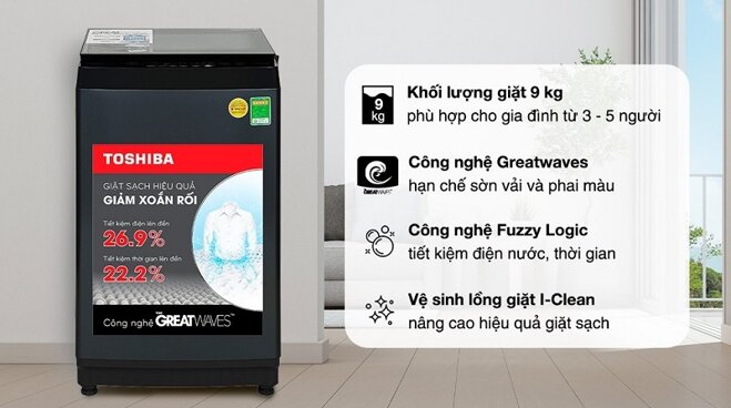 TOP 5 máy giặt 9kg cửa trên giá rẻ chỉ từ 5 triệu đồng rất đáng mua hiện nay năm 2024