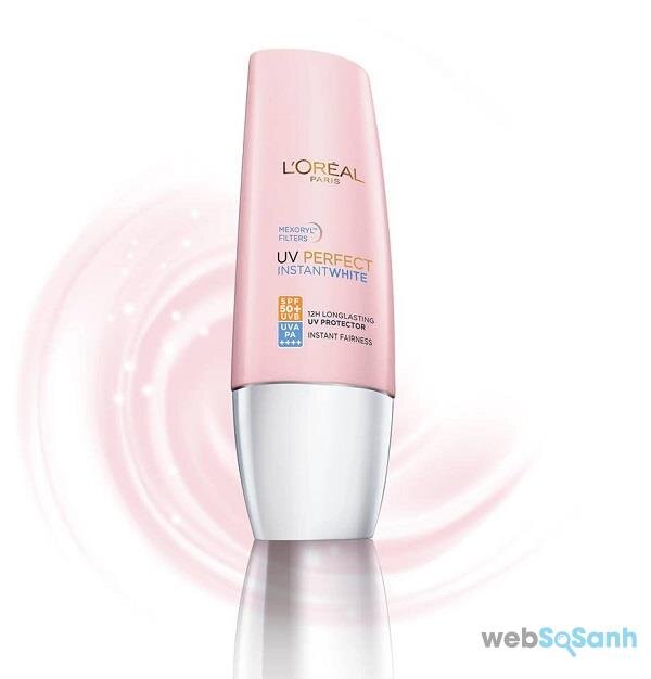 review kem chống nắng L oreal uv perfect instantwhite