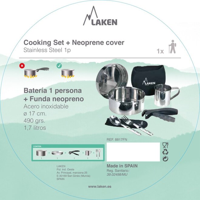 Bộ nồi dã ngoại Laken 8817FN