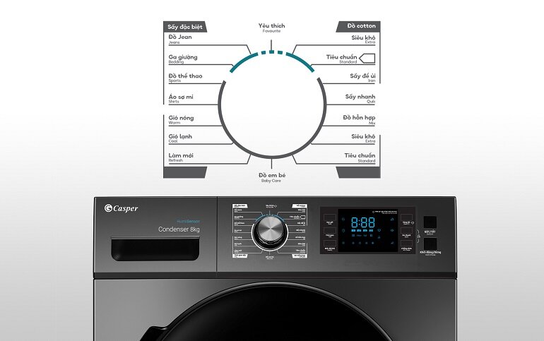 Máy sấy ngưng tụ Casper TD-80CGB