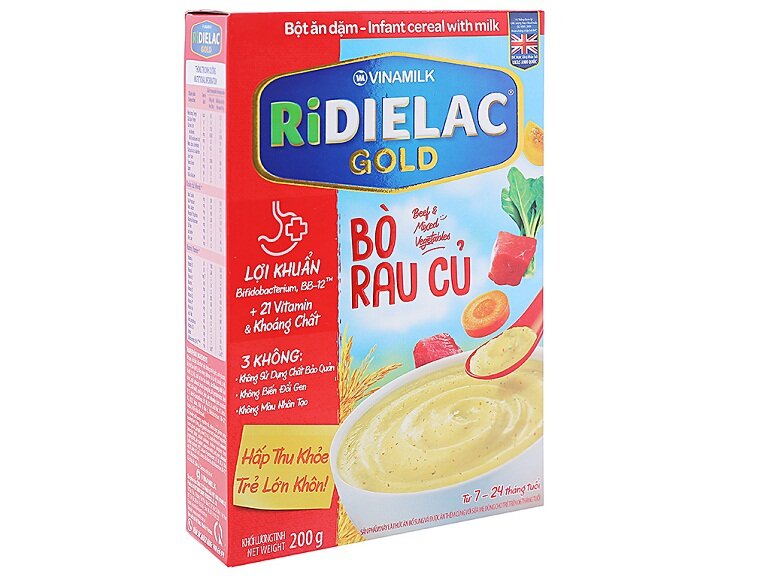 Bột ăn dặm Ridielac là sản phẩm nổi bật của thương hiệu Công ty Cổ phần Sữa Việt Nam