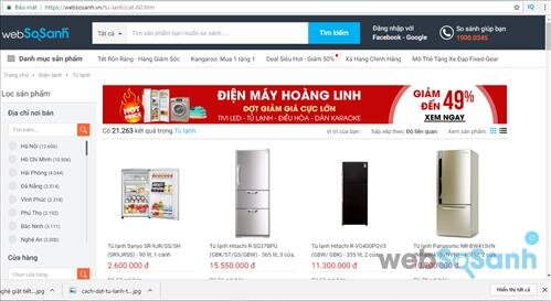 Sử dụng Websosanh.vn để tìm kiếm nơi bán giá rẻ một cách dễ dàng