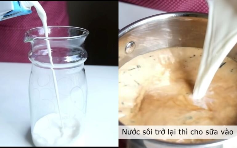 Cách làm trà sữa tại nhà bằng sữa tươi