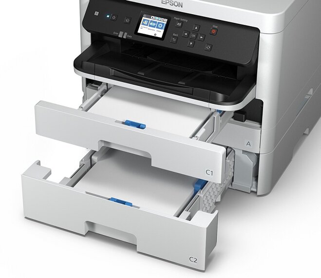 Khay giấy của máy in Epson WorkForce Pro WF-C5290. 