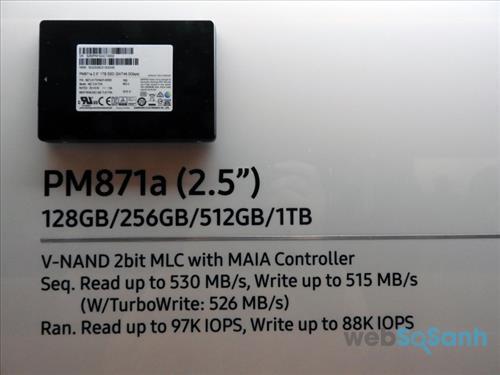 Ổ cứng SSD 256gb Samsung PM871a 2.5-Inch SATA III (850 Evo OEM)