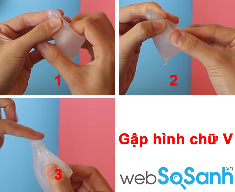 Gập cốc nguyệt san Lincup hình chữ V