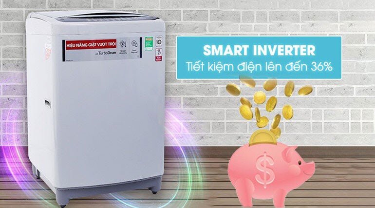 Máy giặt LG lồng đứng 13.5kg T2553VS2M Smart Inverter