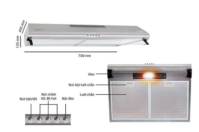 Máy hút mùi Taka HC270S