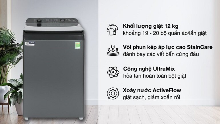 Máy giặt Electrolux Inverter 12 kg EWT1274M7SA