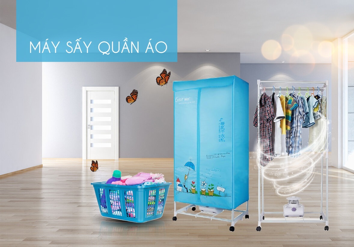 Máy sấy giúp quần áo khô ráo