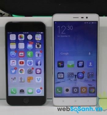Điện thoại Redmi Note 3 và iPhone 6s