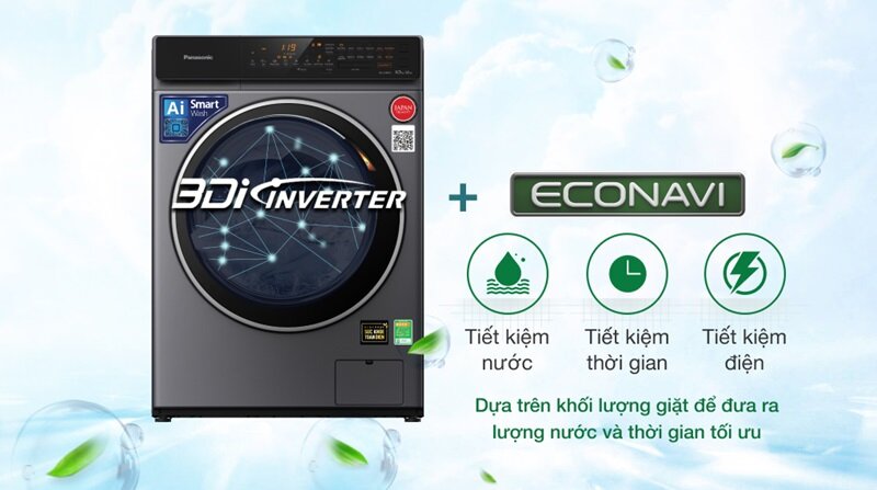 5 điểm nhấn ấn tượng của máy giặt sấy Panasonic Inverter 10 kg NA-S106FX1LV