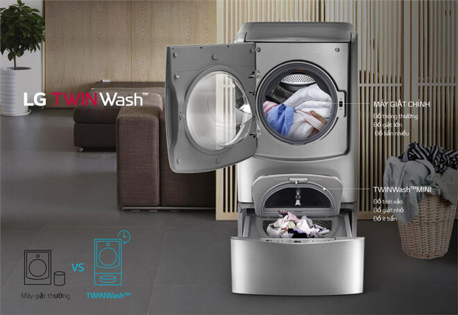 Một số thông tin về máy giặt lồng đôi LG Twin WashF2721HTTV & T2735NWLV