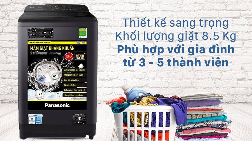 Giá máy giặt Panasonic NA-F85A4HRV 8.5kg là bao nhiêu?