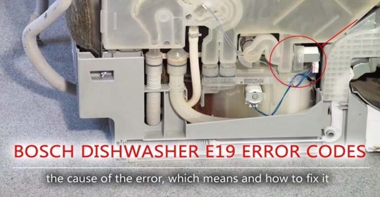 Lỗi E19 trên máy rửa bát Bosch