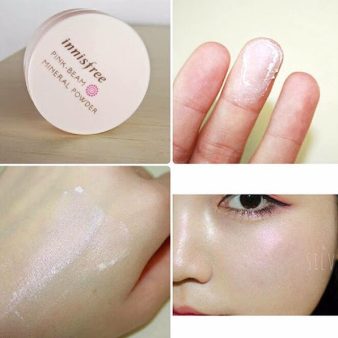 phấn nén innisfree pink beam