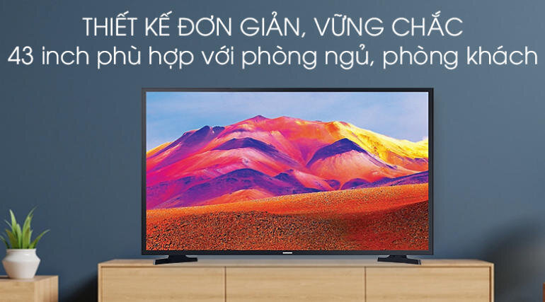 Smart Tivi Samsung 43 Inch UA43T6500 thu hút người xem với thiết kế trang nhã, tinh tế giúp nâng tầm không gian nội thất nhà bạn
