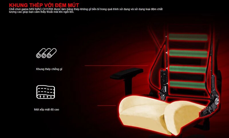 đánh giá ghế gaming MSI MAG CH120 X