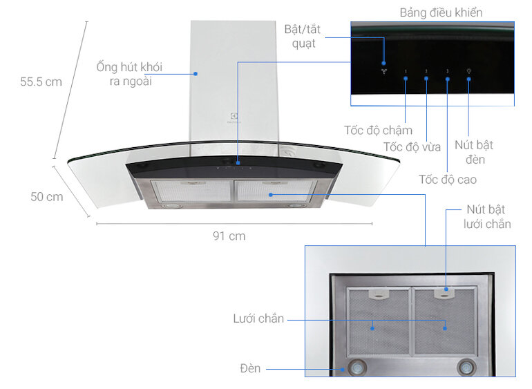 Máy hút mùi Electrolux EFC936GAR