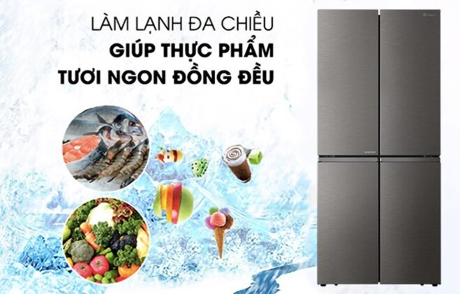 Tủ lạnh Casper RM-520VT sử dụng công nghệ làm lạnh đa chiều rất hiện đại và tiên tiến 