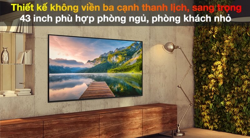 Thiết kế smart tivi samsung 43 inch 4k ua43au8100