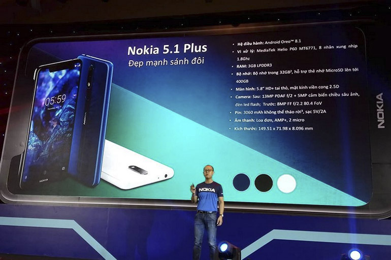 Điện thoại Nokia 5.1 Plus ra mắt tại Việt Nam giá 4,79 triệu đồng: Trang bị camera kéo, tai thỏ thời thượng