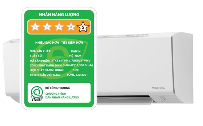 điều hòa daikin ATKB35YVMV tiết kiệm điện