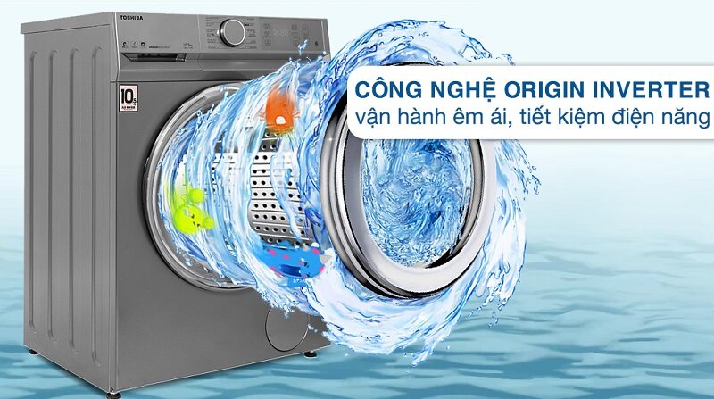 Máy giặt Toshiba lồng ngang Inverter 10.5 kg TW-BL115A2V SS giá siêu rẻ, chất lượng quá tốt cho năm 2025