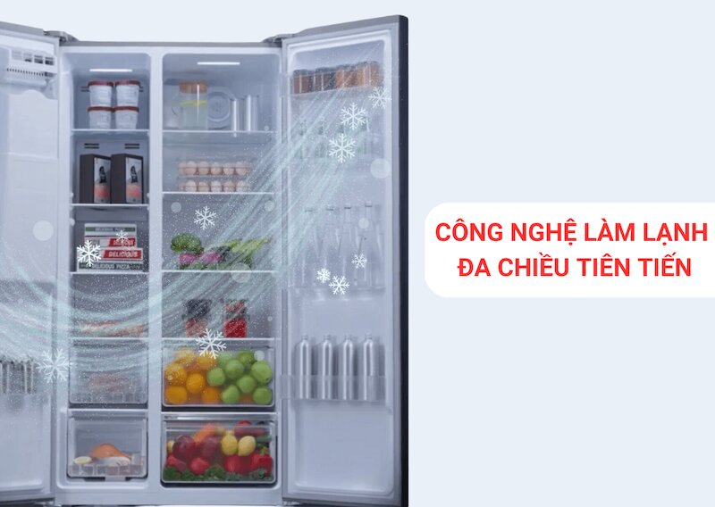 Tủ lạnh Side by side Malloca 513 lít MF-547 SIM phù hợp cho căn bếp hiện đại