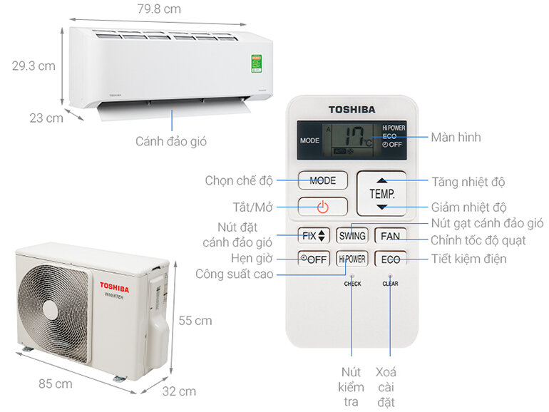 đánh giá điều hòa Toshiba RAS-H18C2KCVG-V