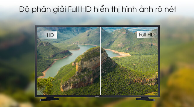 Mẫu thiết bị 43 inch này có độ phân giải Full HD.