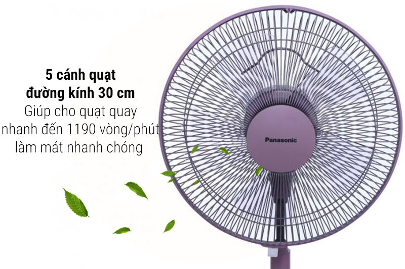 Đánh giá quạt cây Panasonic F-308NH: Thổi gió dễ chịu, êm ái không gây ồn!