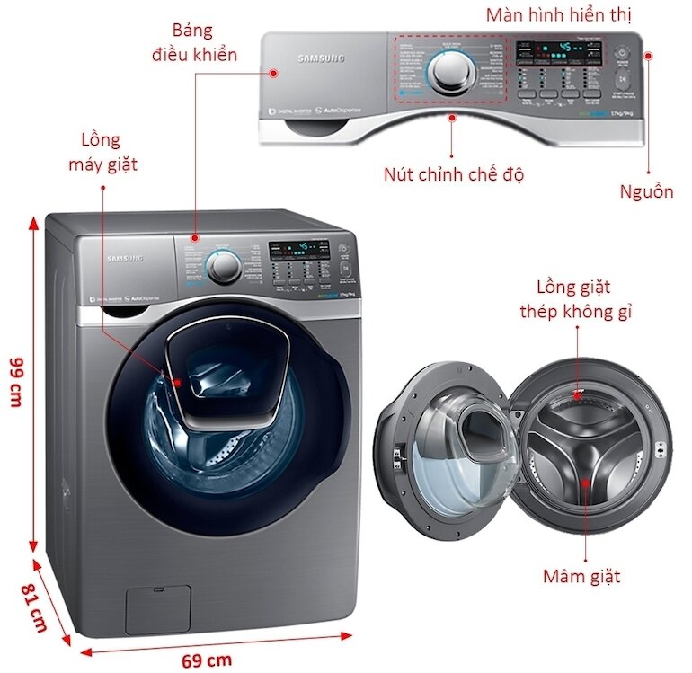 Cách sử dụng máy giặt sấy Samsung