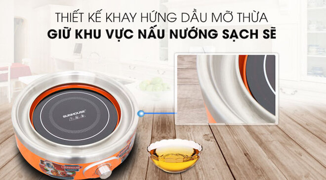 Thiết kế bắt mắt của bếp nướng hồng ngoại Sunhouse shd4668