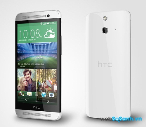 HTC One E8 có thiết kế nhựa nguyên khối