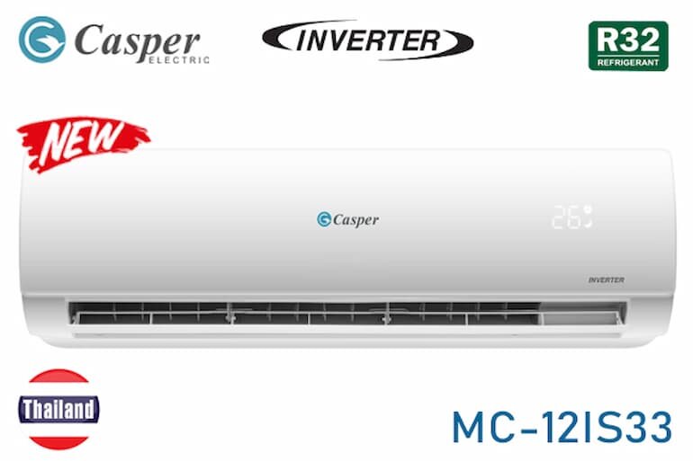 Giá điều hòa Casper Inverter 12000 BTU 1 chiều MC-12IS33
