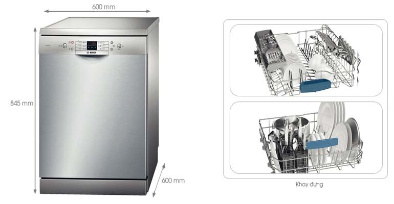Máy rửa bát Bosch SMS63L08EA sự lựa chọn thông minh dành cho gia đình bạn