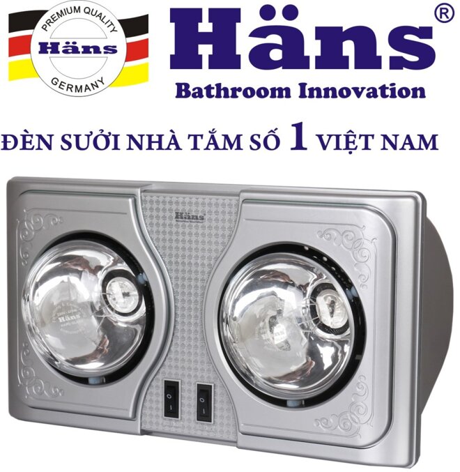 Đèn sưởi Hans loại 2 bóng