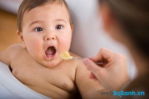 Tập cho trẻ ăn trước khi bú mẹ